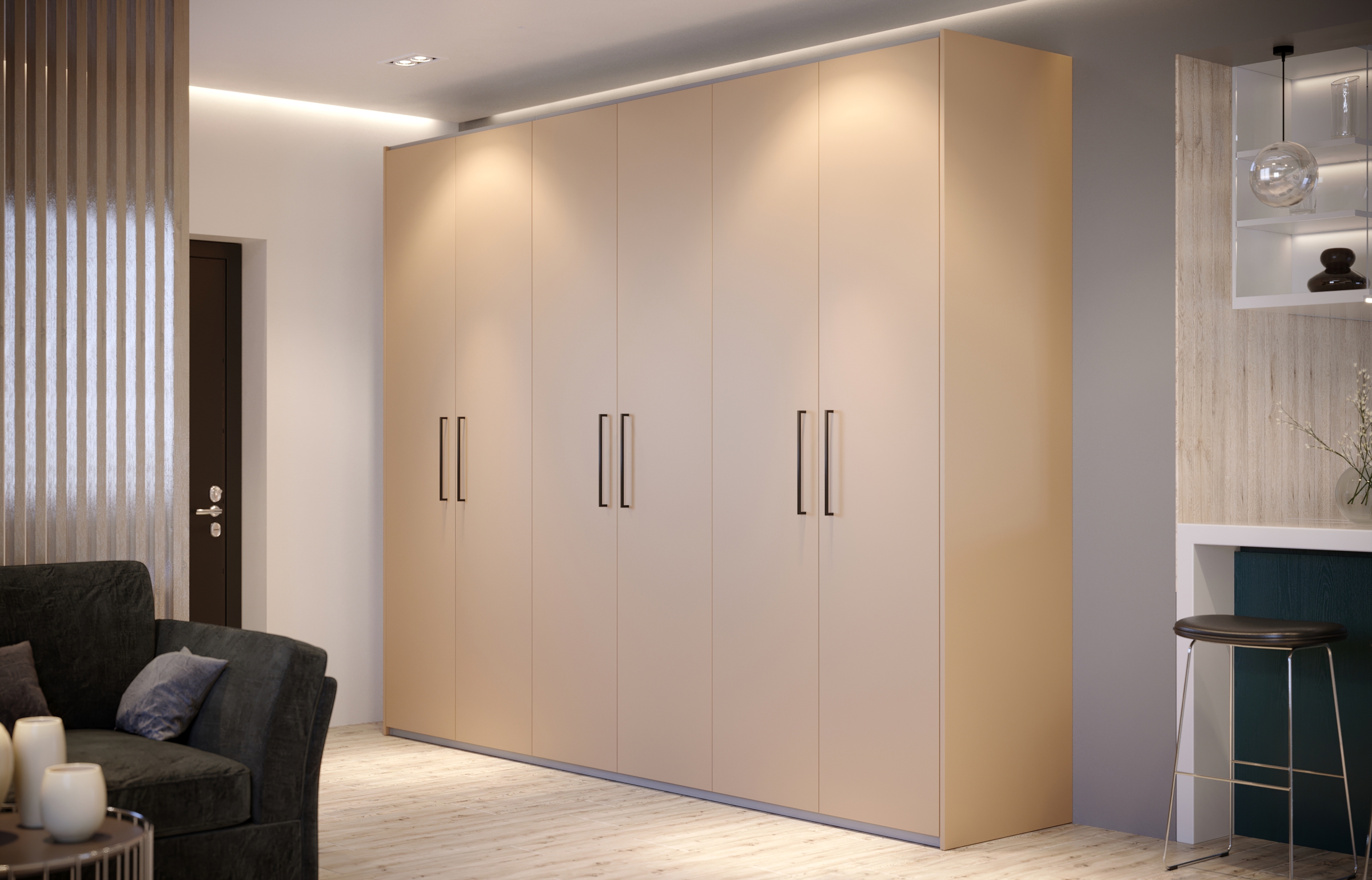 Sharp White Kitchen with Minimalist Style 