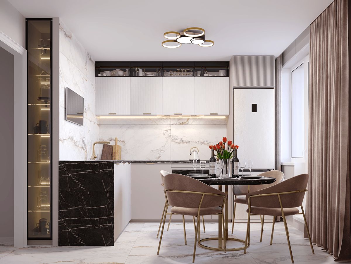 Sharp White Kitchen
