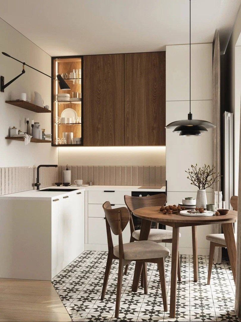 Sharp White Kitchen with Minimalist Style 