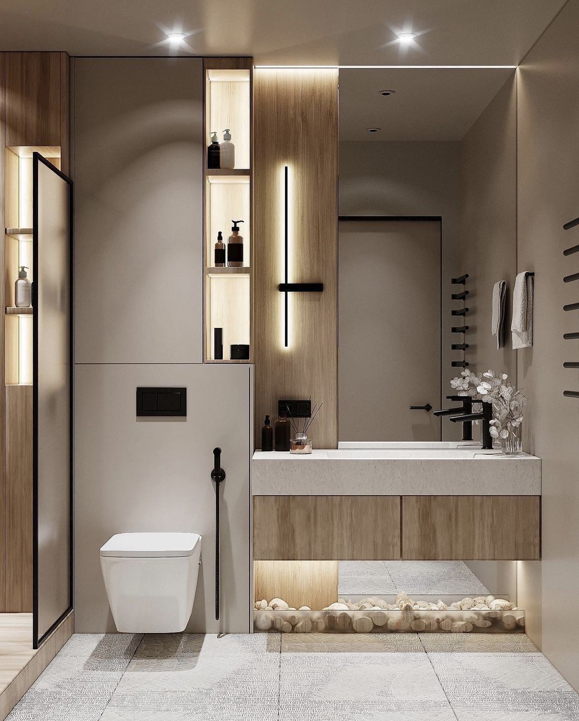 Contemporary White & Gray Inset Kitchen