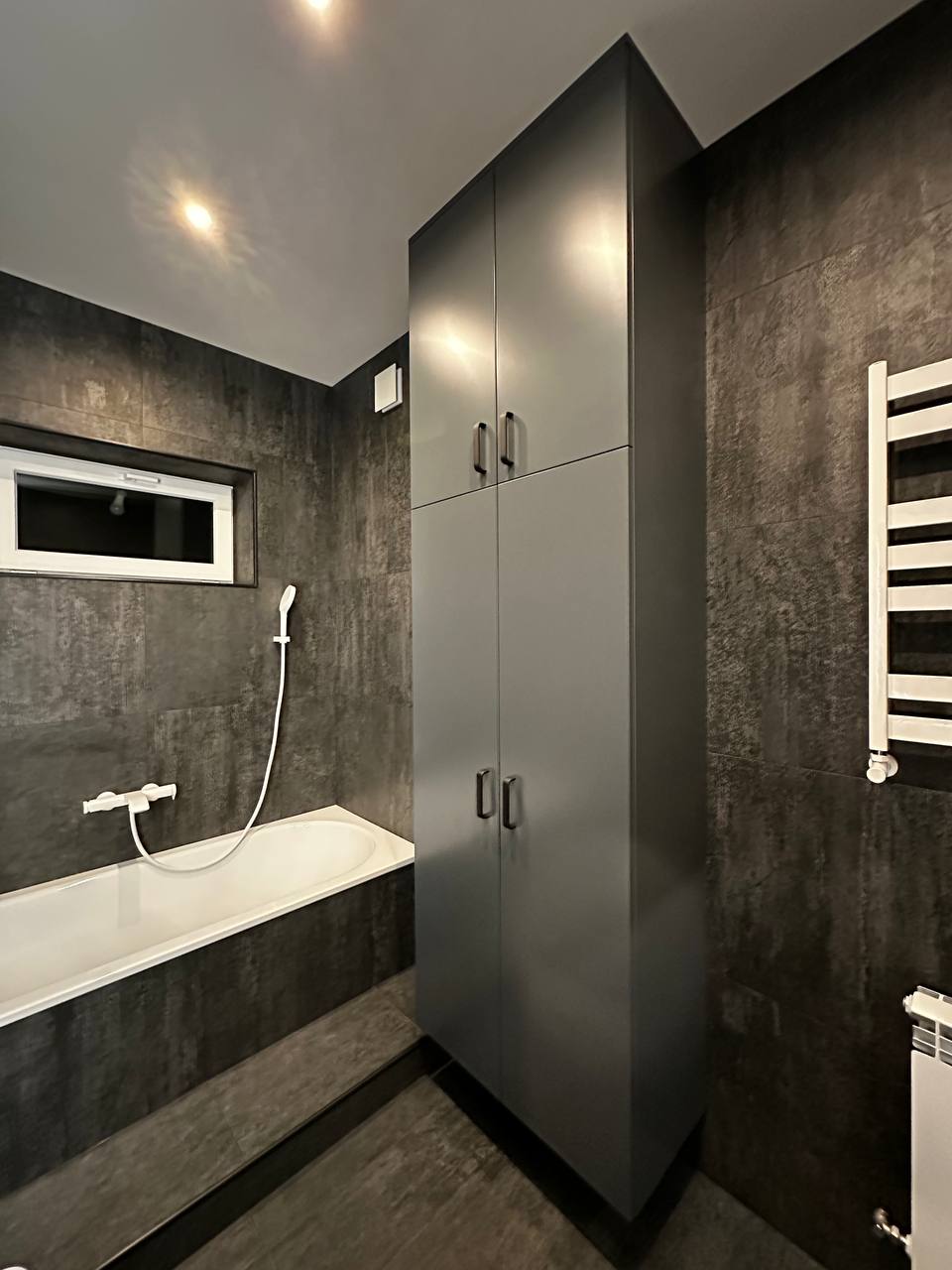 Contemporary White & Gray Inset Kitchen