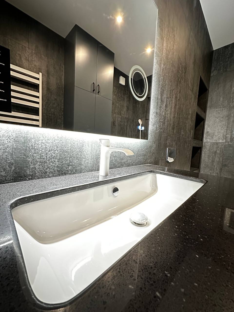 Contemporary White & Gray Inset Kitchen